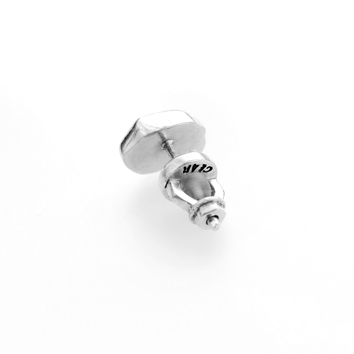 Weitere Produktansicht: MiniGear Crimp-Griff-Ohrstecker aus 925er Sterlingsilber auf weißem Hintergrund