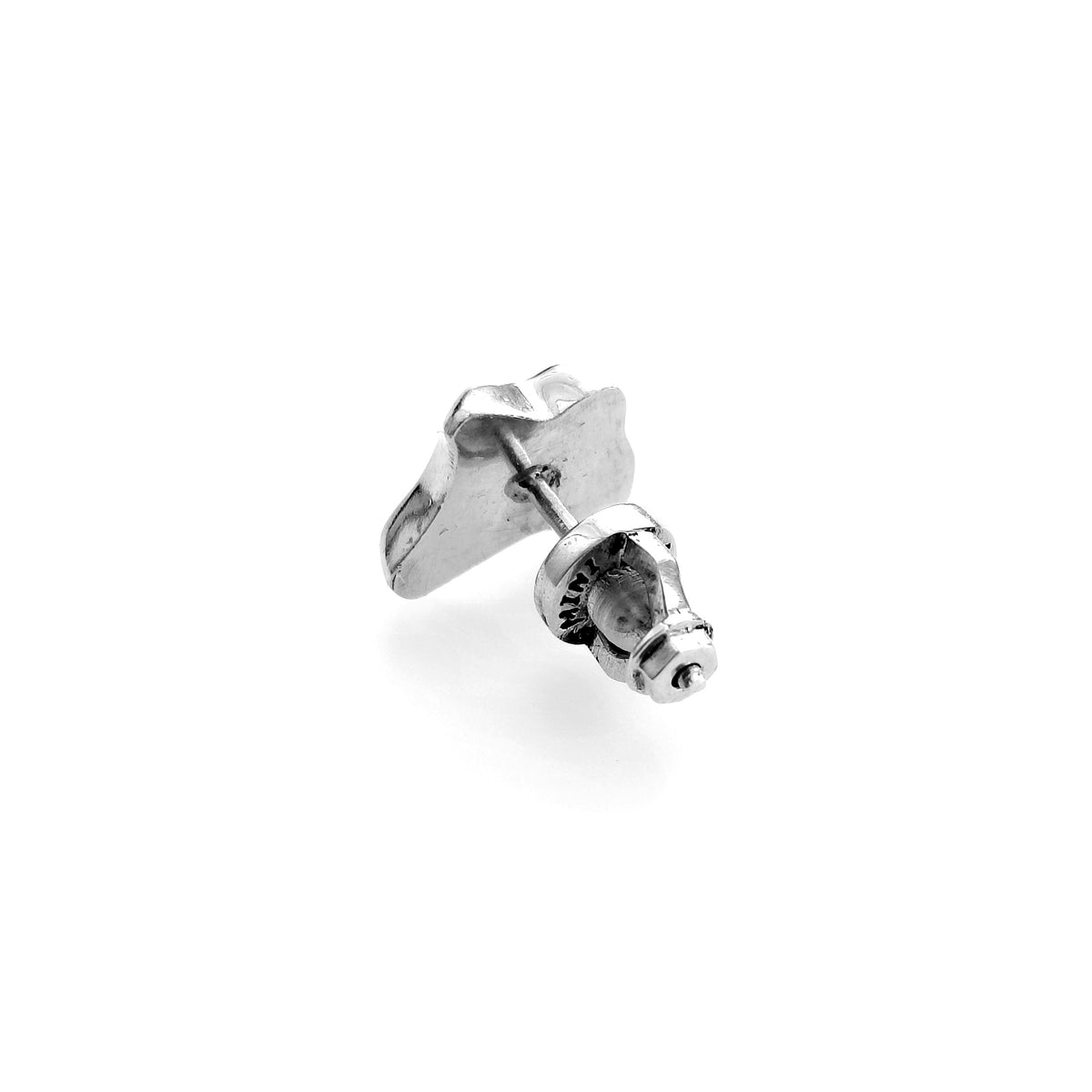 Weitere Produktansicht: MiniGear Pinch-Griff-Ohrstecker aus 925er Sterlingsilber auf weißem Hintergrund